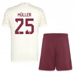 Günstige Fußballtrikots FC Bayern München Muller 25 Champions League Kinder 3rd trikot 2023-24 Kurzarm